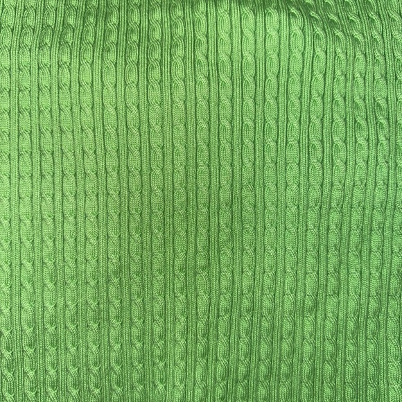 Vintage Y2K Ralph Lauren Green Halter Cable Knit Top Fitted Women’s Large - Picture 5 of 5